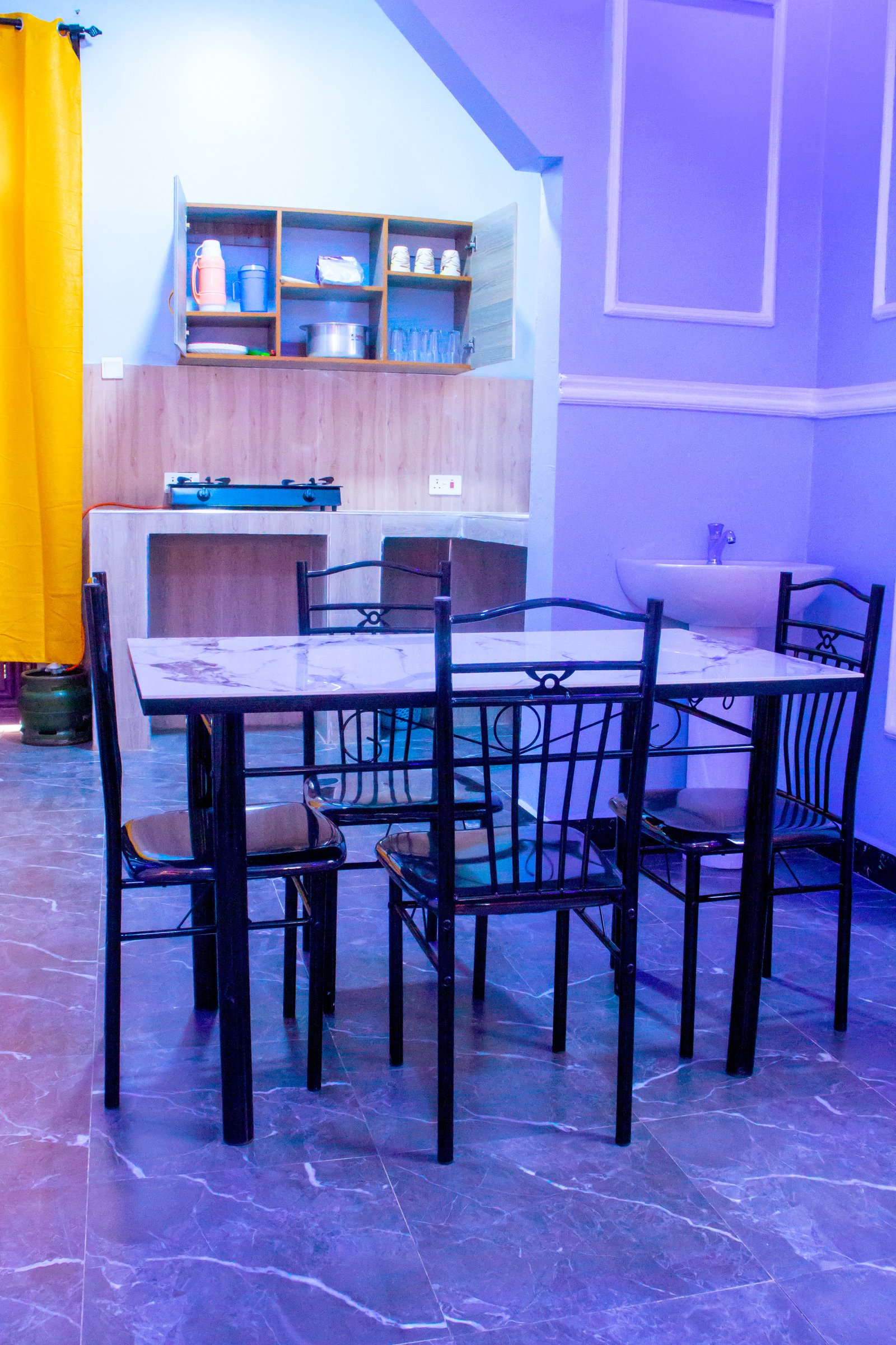 Dining area and kitchenette